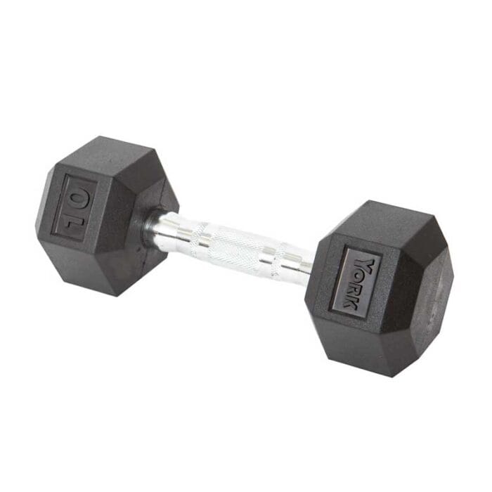 York Rubber Hex Dumbbell 10lbs
